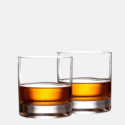 Old Tymes Set of 2 Crystal Rocks Glasses